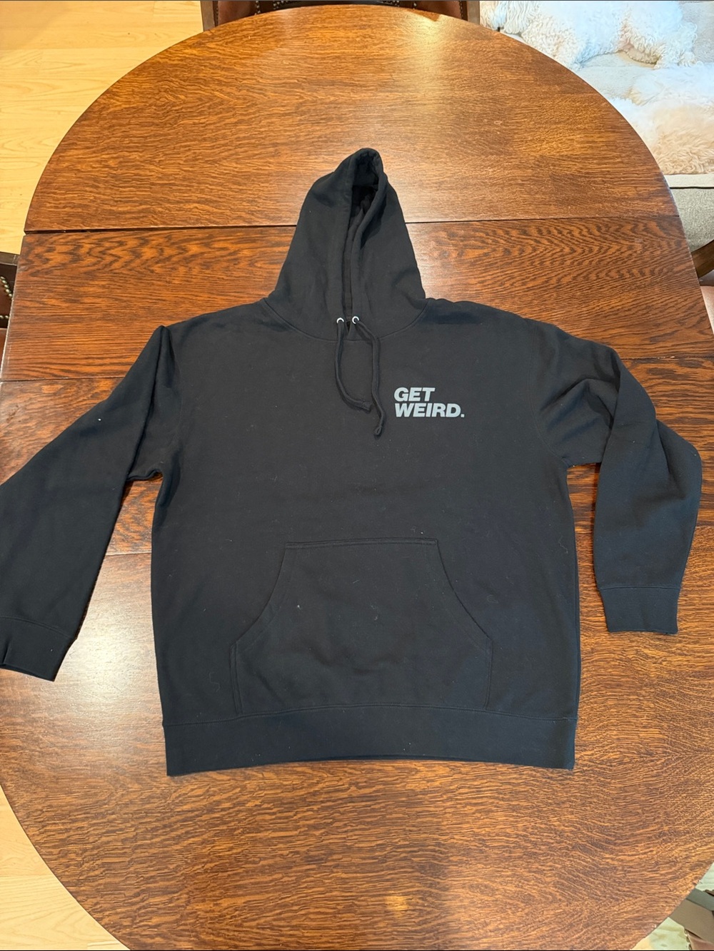 Black Pullover Hoodie Block - Men's Graphic Drawstring Hoodie new